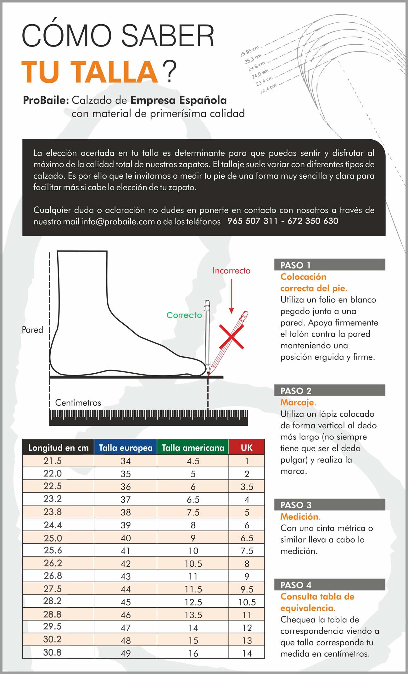 como saber talla de zapatos